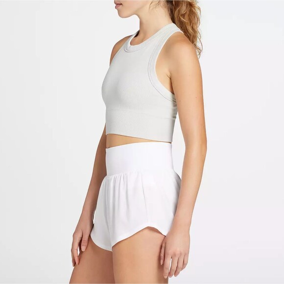 C281 DSG Women’s High Neck Brami Light Heather Gray XS NWT Athletic Crop Tank - Picture 3 of 3